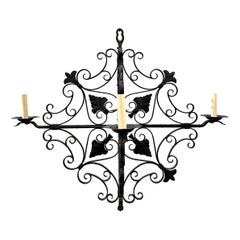 Lustre "flocon de neige" en fer ancien