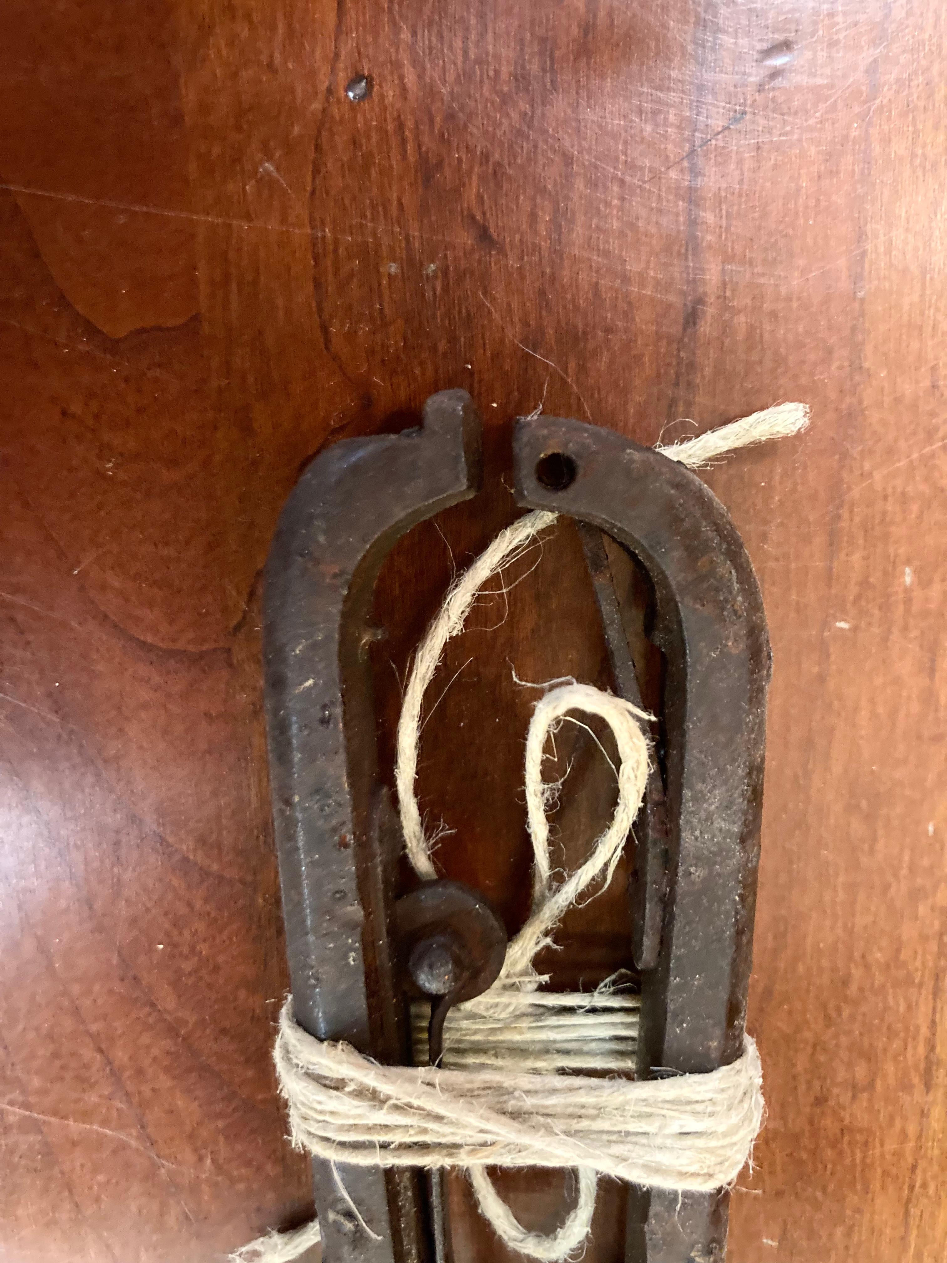 Antique Iron Spring Action Flower Secateurs In Distressed Condition For Sale In Bridgeport, CT