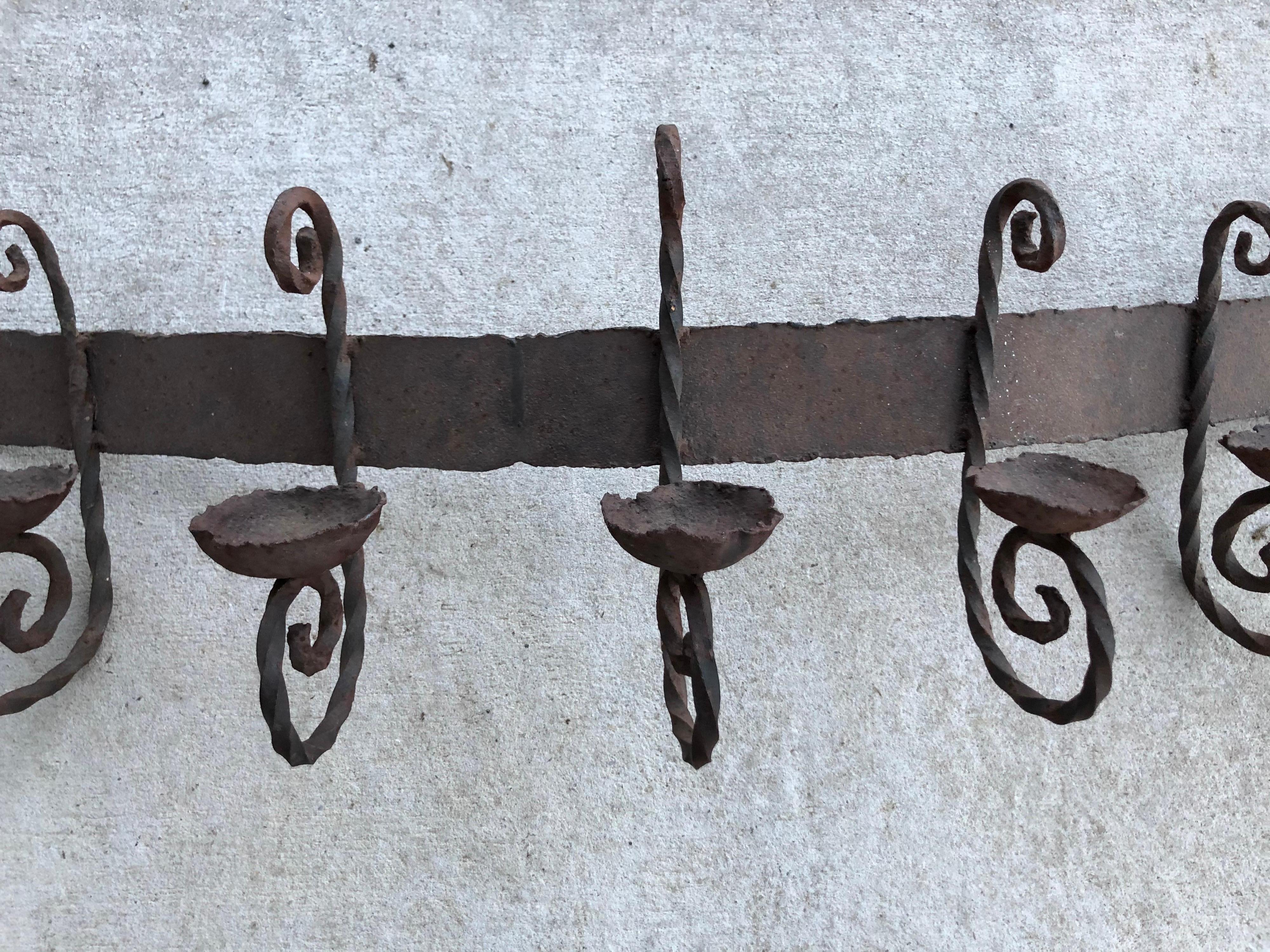 Antique Iron Wall Sconce 1