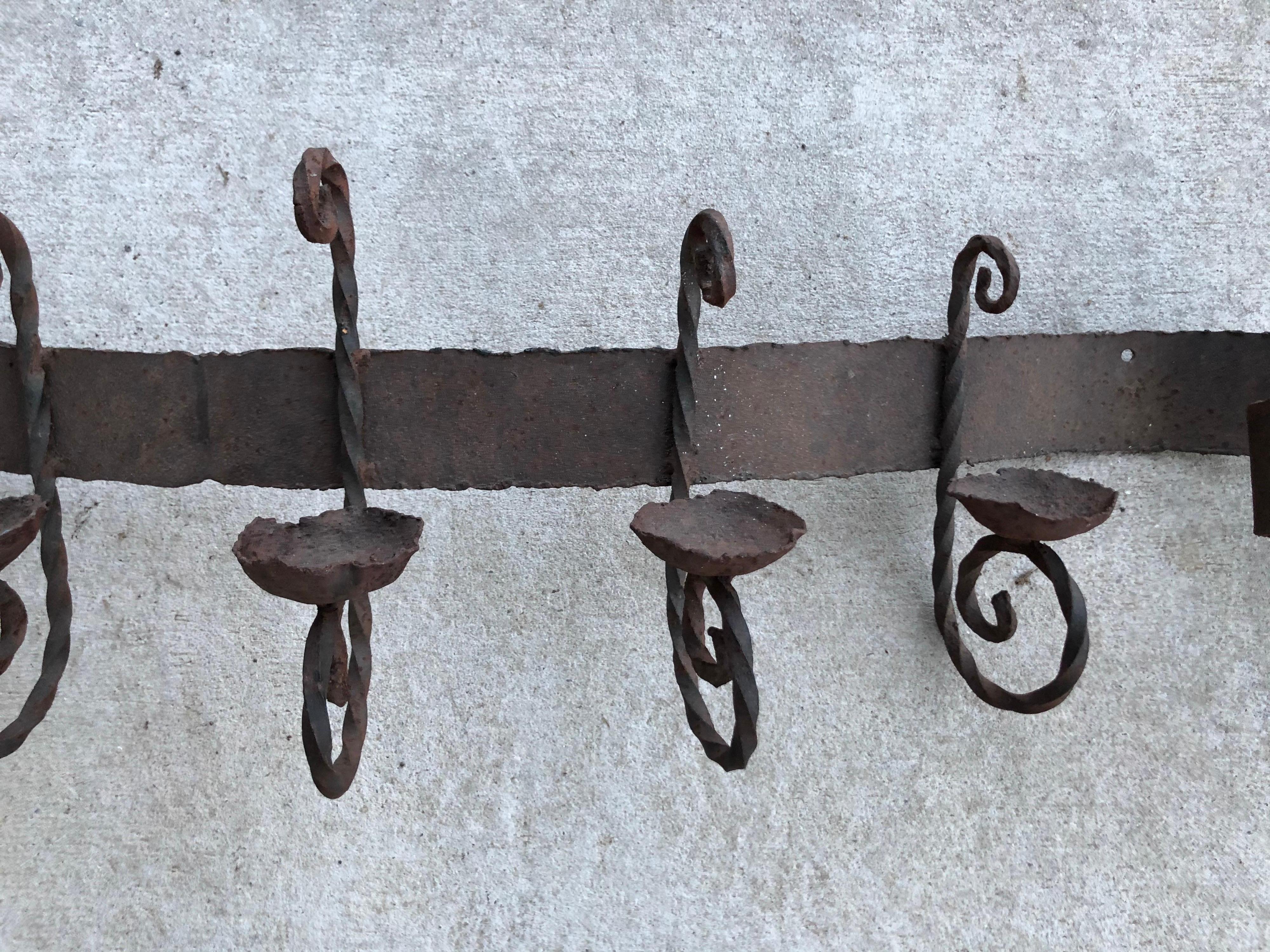 Antique Iron Wall Sconce 2