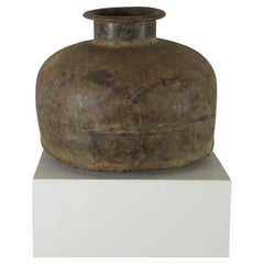 Antique Iron Water Vessel, India