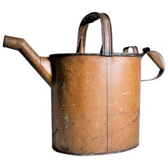 Antike Eisenschmiedeeisen- oder handgefertigte Metallschmiedeeisen-Servanten-Heißwasserbehälter