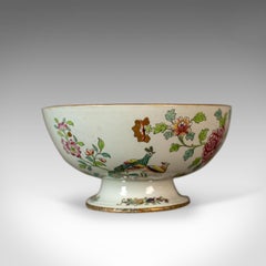 Antique Ironstone Bowl, 19th Century, Victorian, Chinoiserie Ceramic
