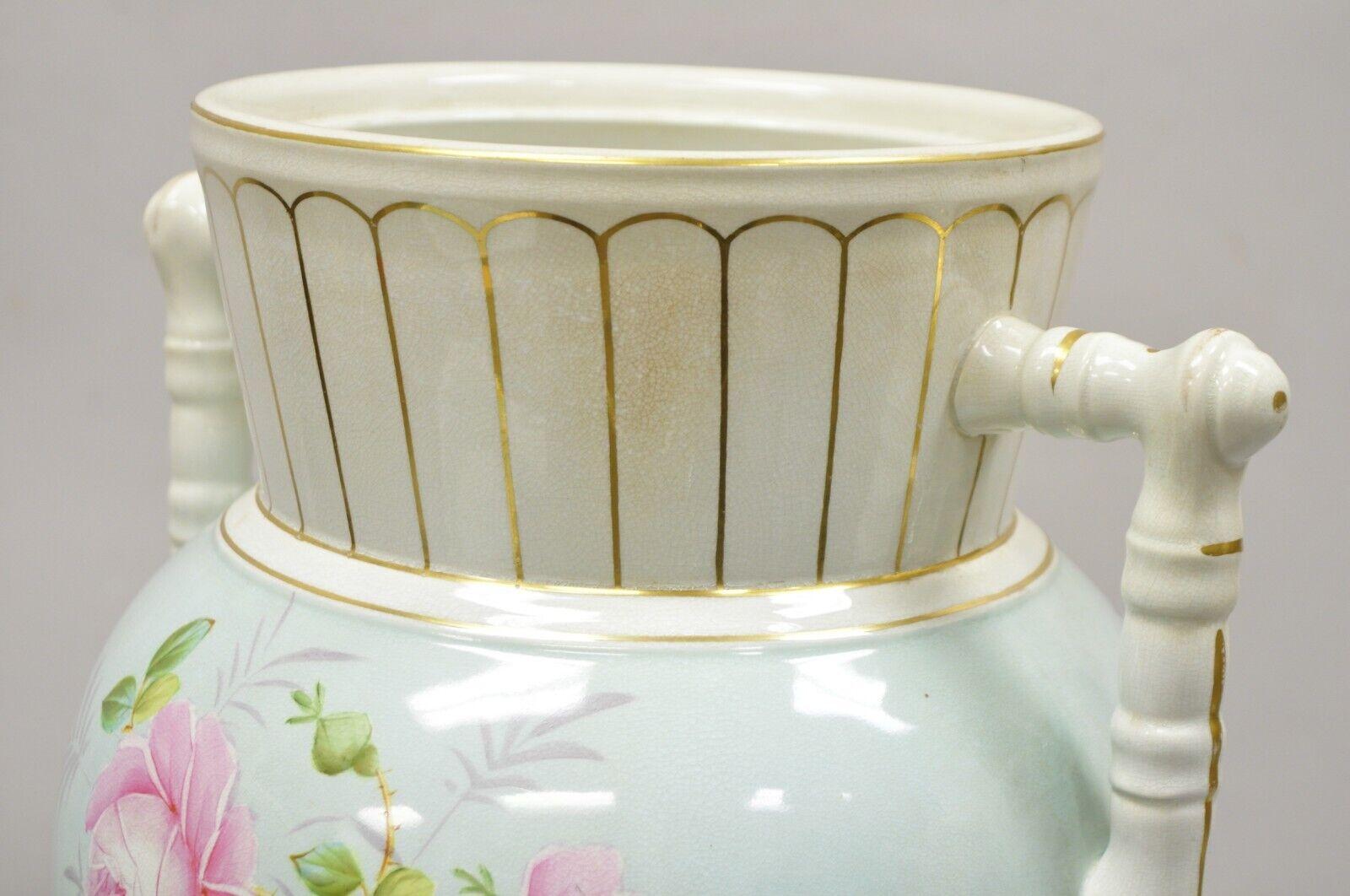  Antique Ironstone China Coxon & Co Green Pottery Wash Bowl Basin and Pitcher (Bassin et pichet) en vente 3