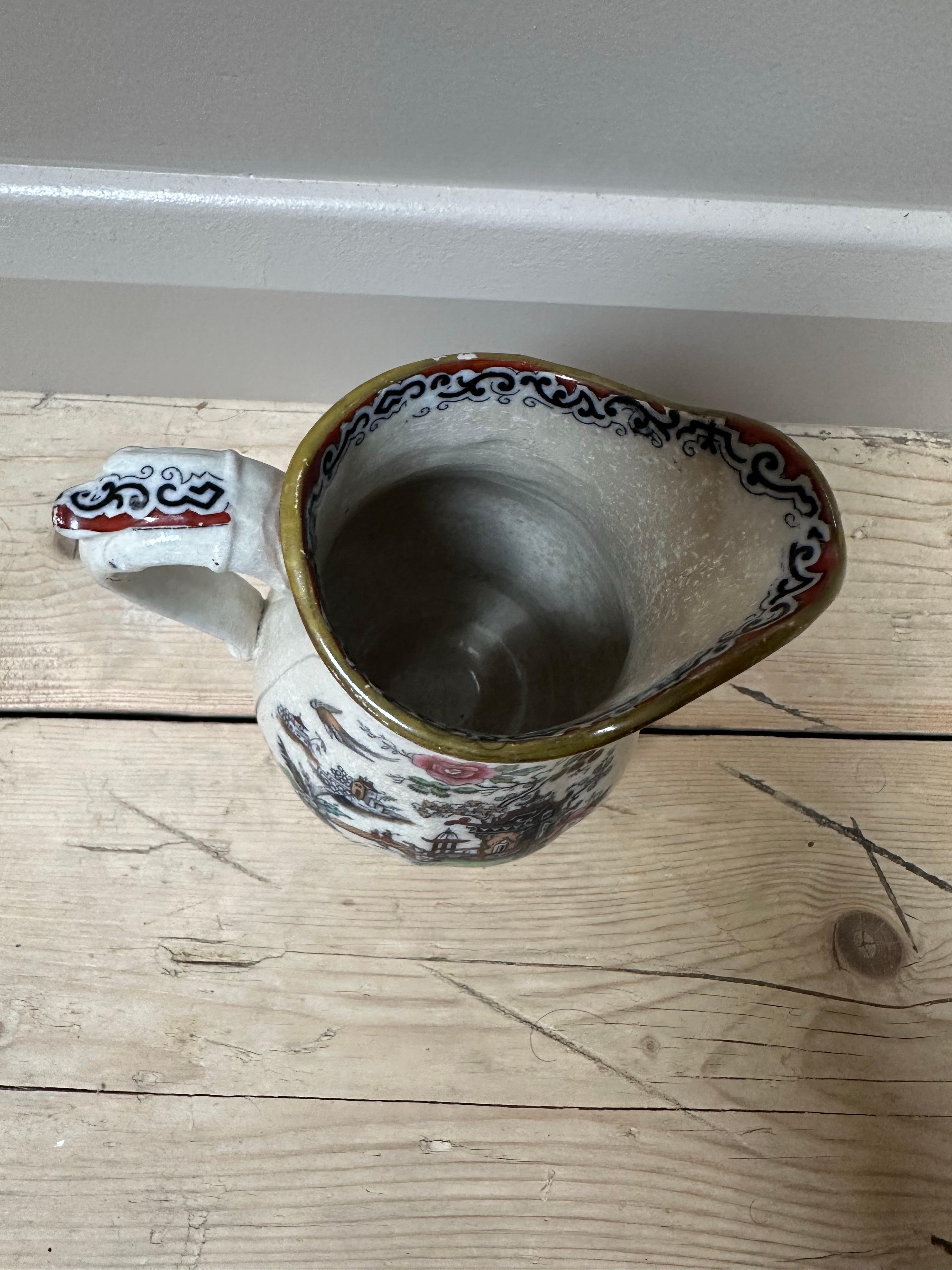 Antiker Ironstone Krug, Masons, asiatische Szene, 19. Jahrhundert im Angebot 9