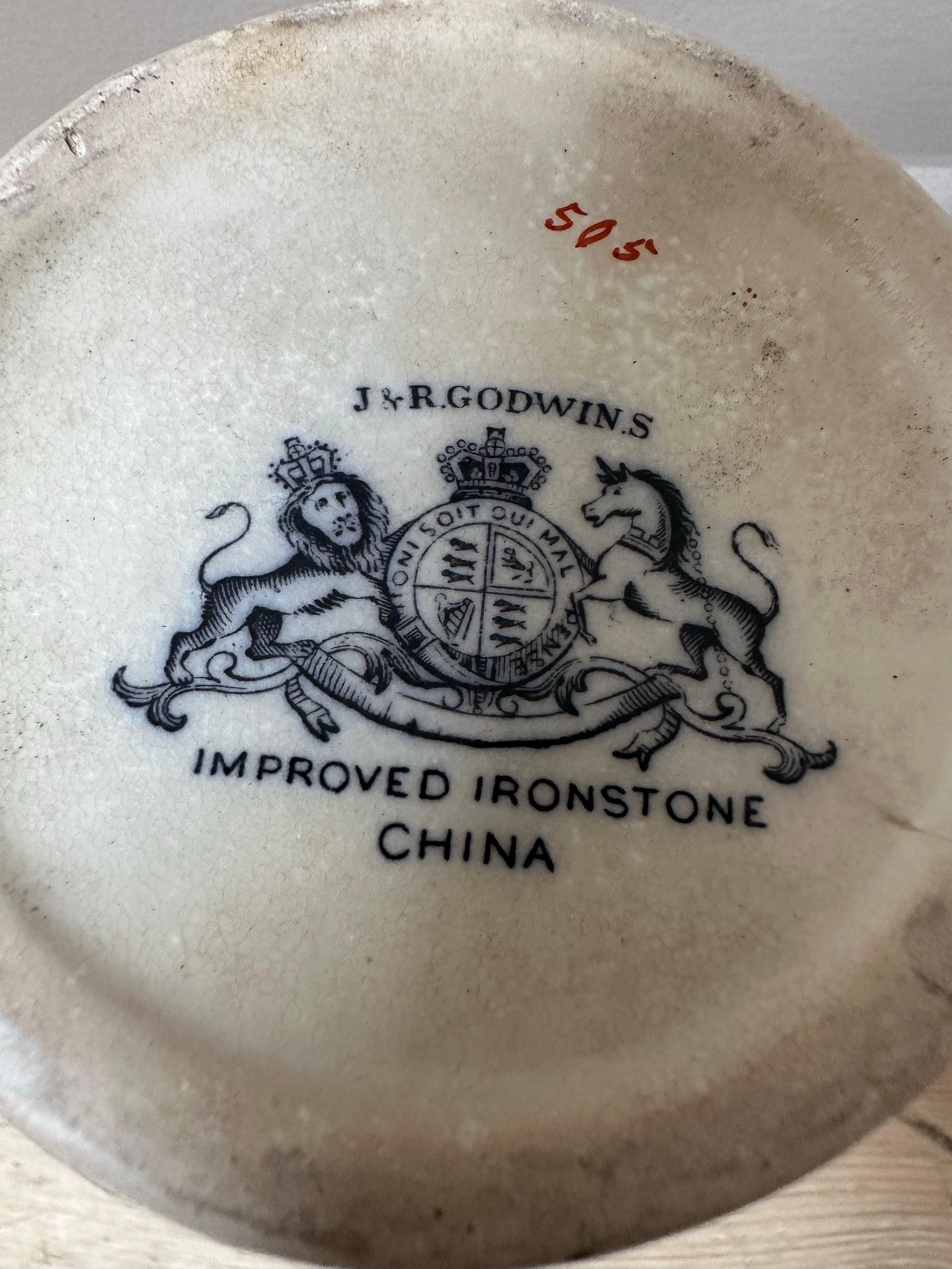 Antiker Ironstone Krug, Masons, asiatische Szene, 19. Jahrhundert im Angebot 10