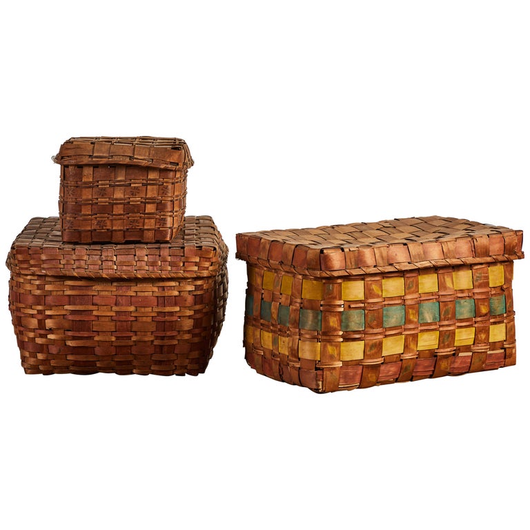 Antique Iroquois Basket at 1stDibs