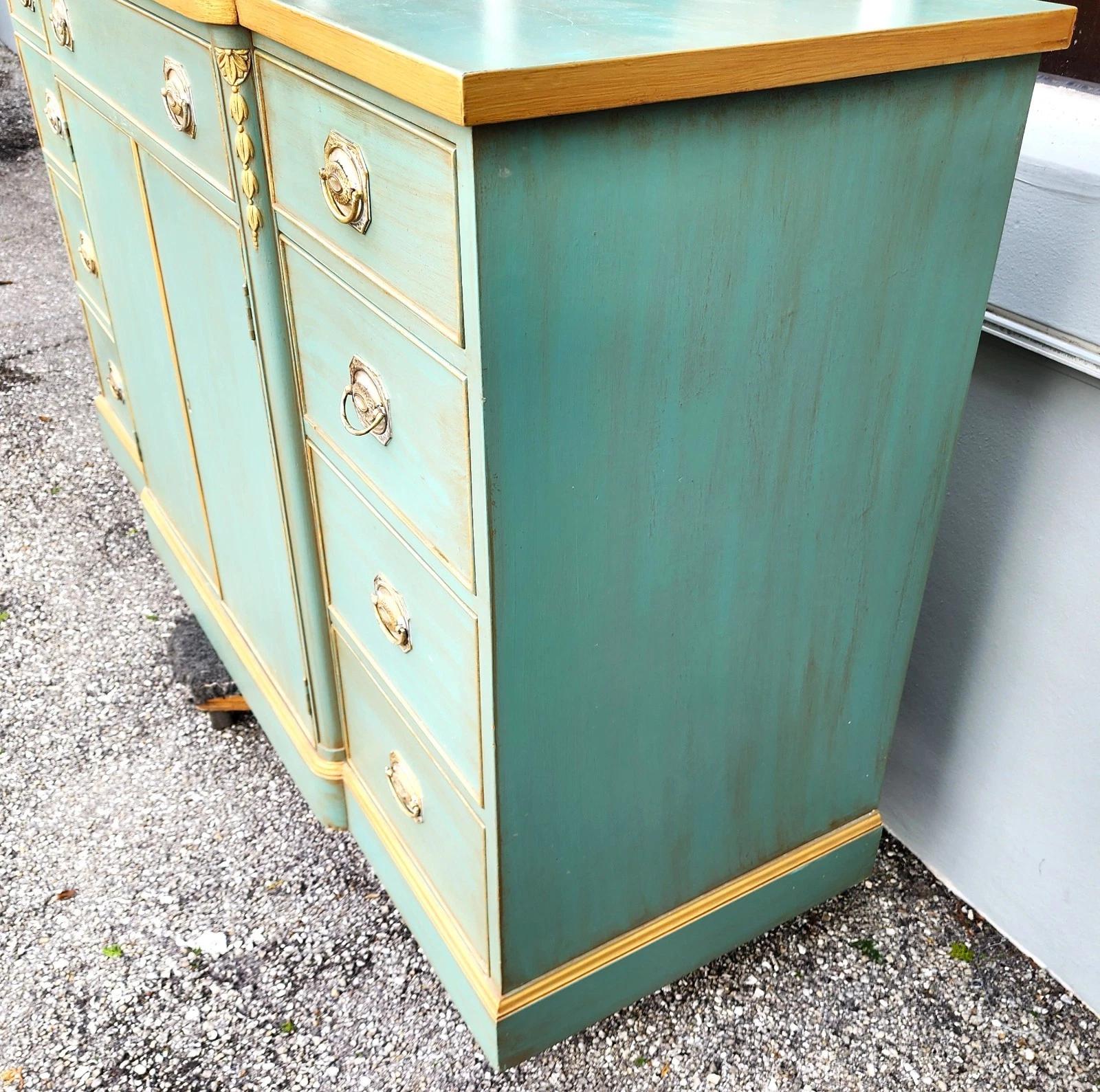 Antique IRWIN French Country Buffet Sideboard Bar Rolling en vente 5