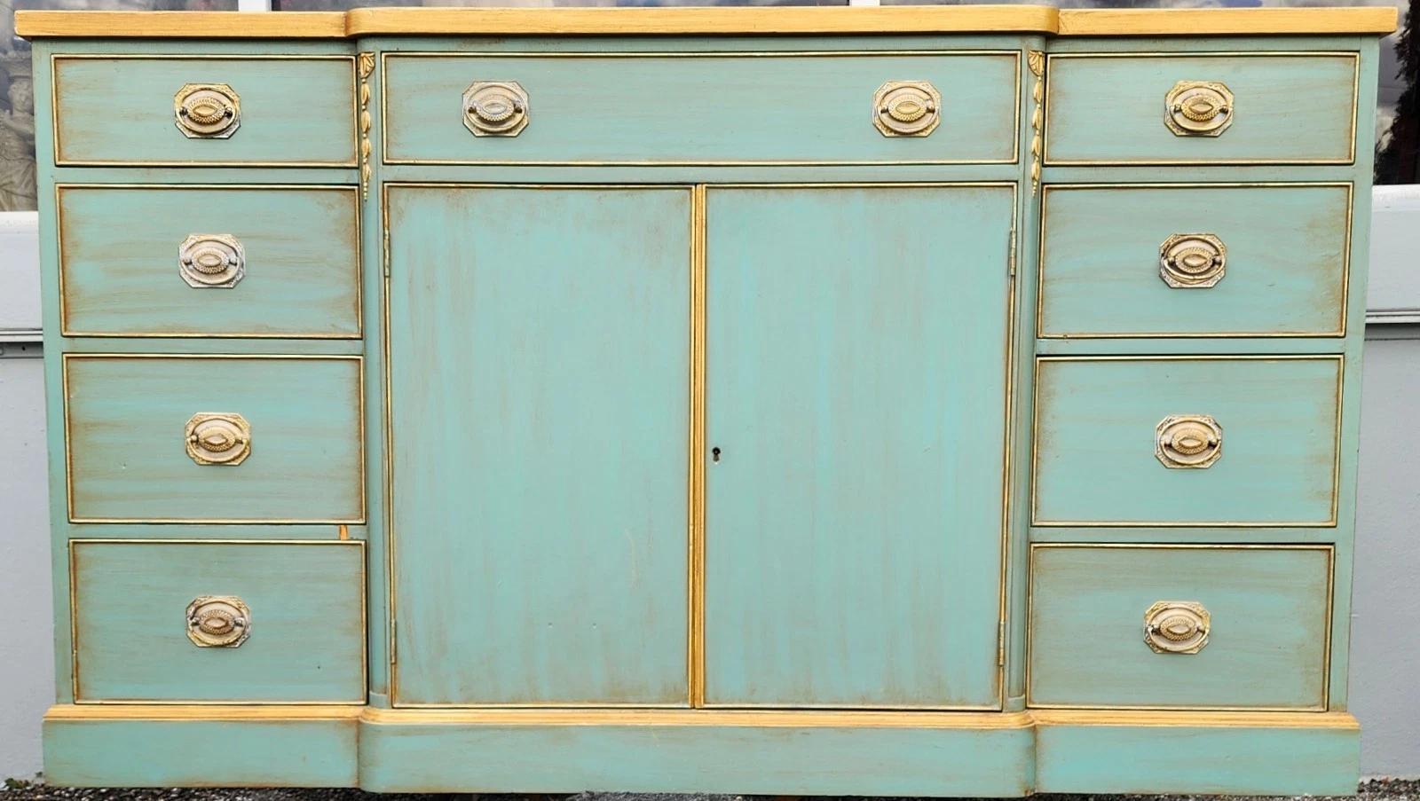 Provincial français Antique IRWIN French Country Buffet Sideboard Bar Rolling en vente