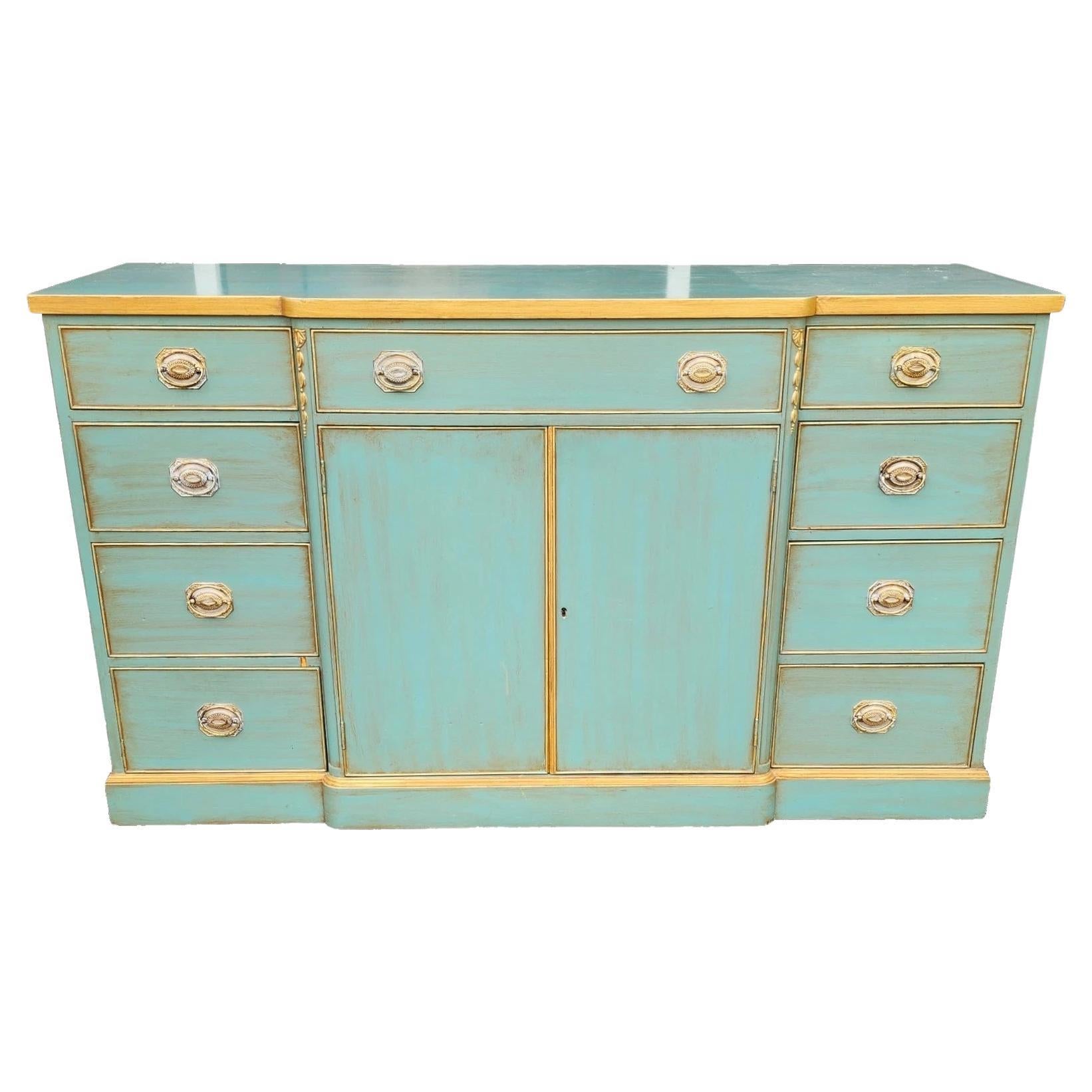 Antique IRWIN French Country Buffet Sideboard Bar Rolling en vente