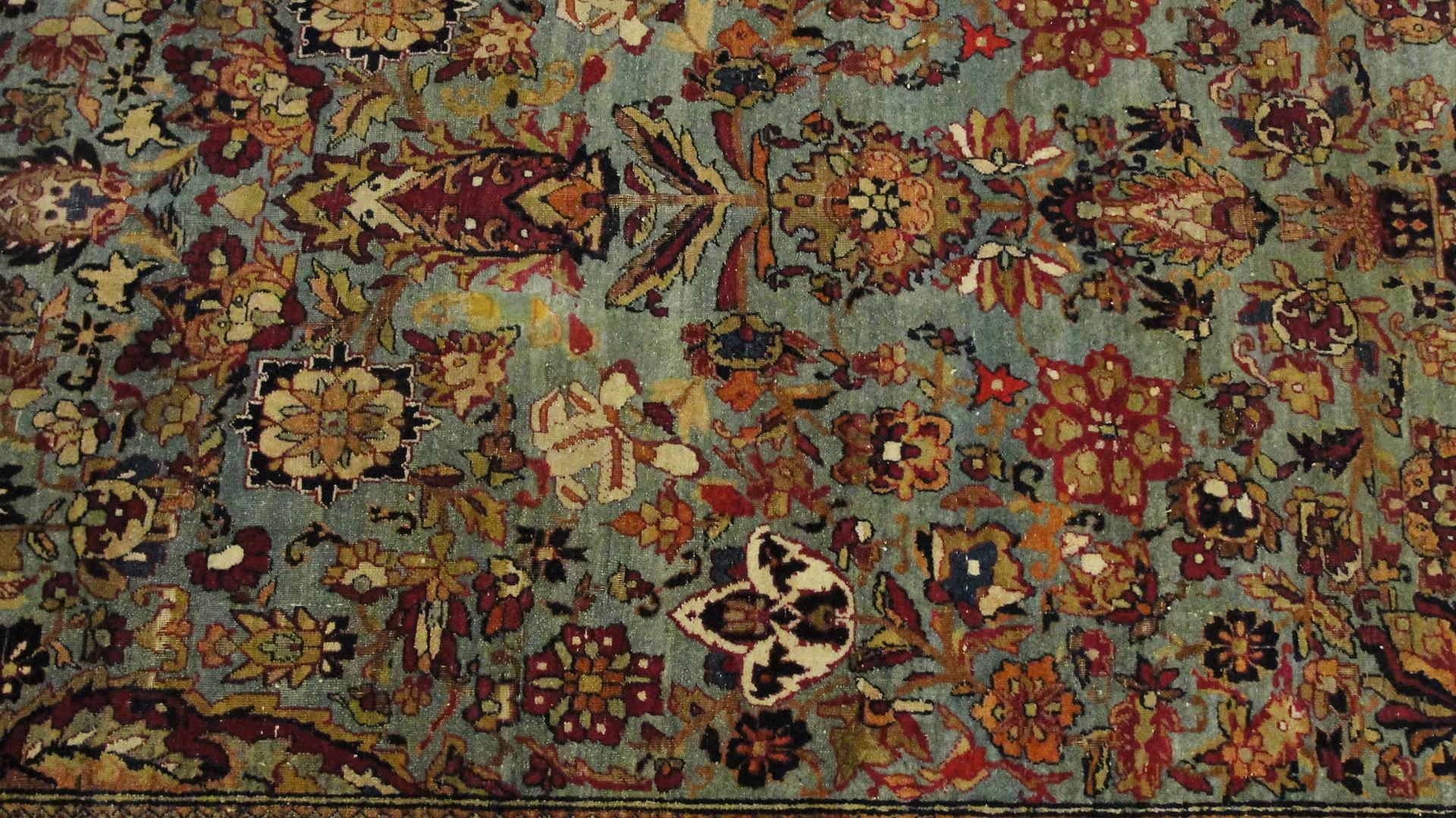 Hand-Knotted Antique Isfahan Ahmad Rug, Unique For Sale