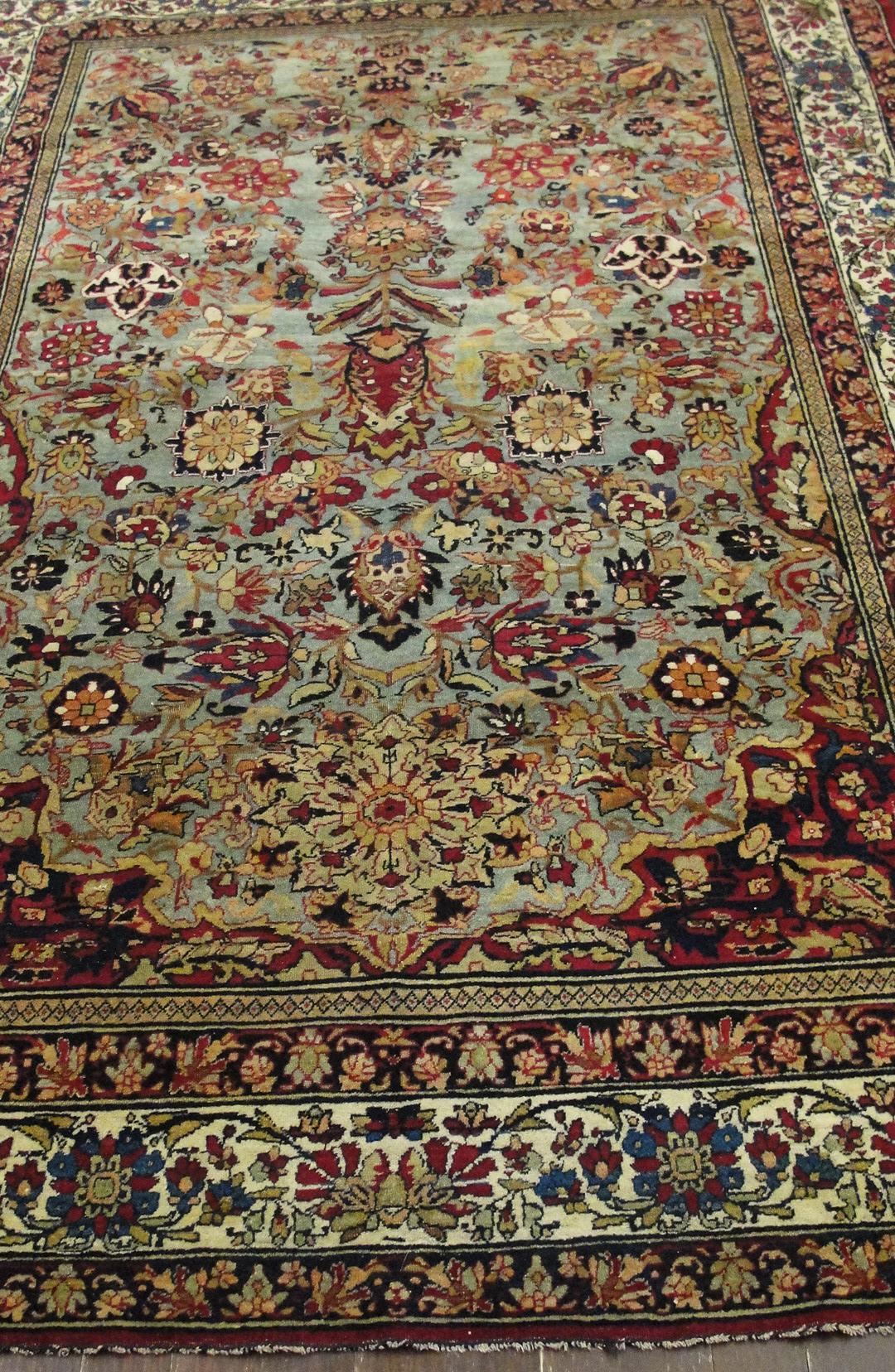 19th Century Antique Isfahan Ahmad Rug, Unique For Sale