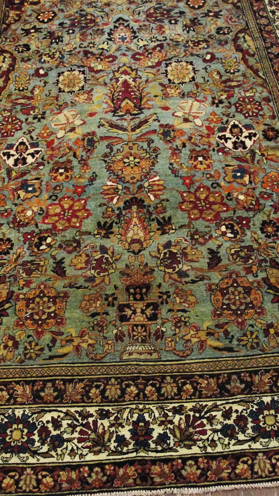 Antique Isfahan Ahmad Rug, Unique For Sale 1