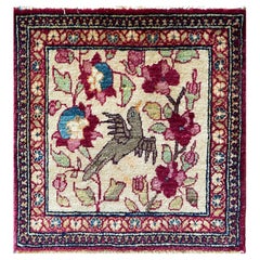  Antique Isfahan Ahmad Rug, Very unusual 