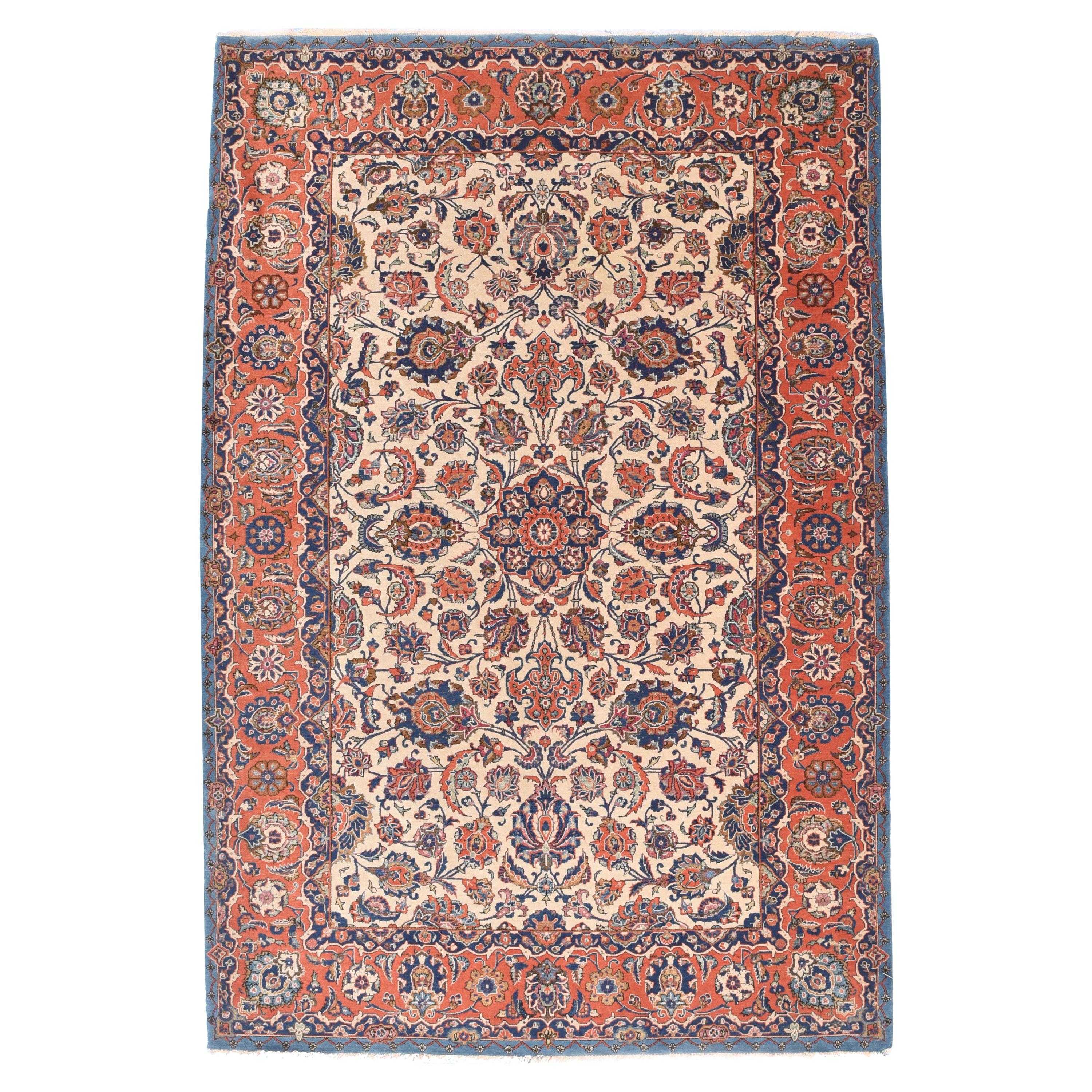 Antique Isfahan Persian Rug For Sale at 1stdibs