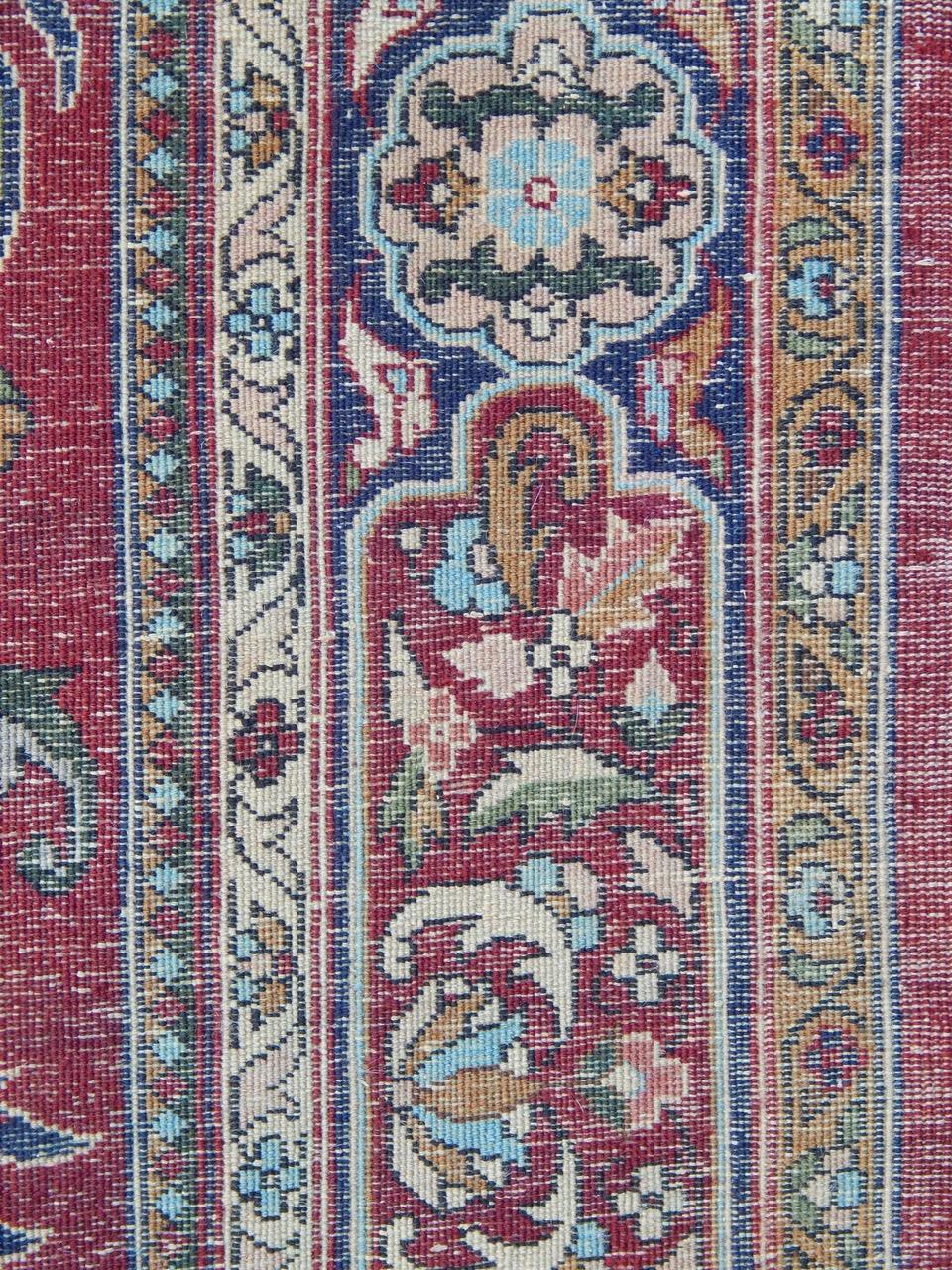 Antiker Isfahan-Bilderteppich, frühes 20. Jahrhundert  im Zustand „Gut“ im Angebot in San Francisco, CA