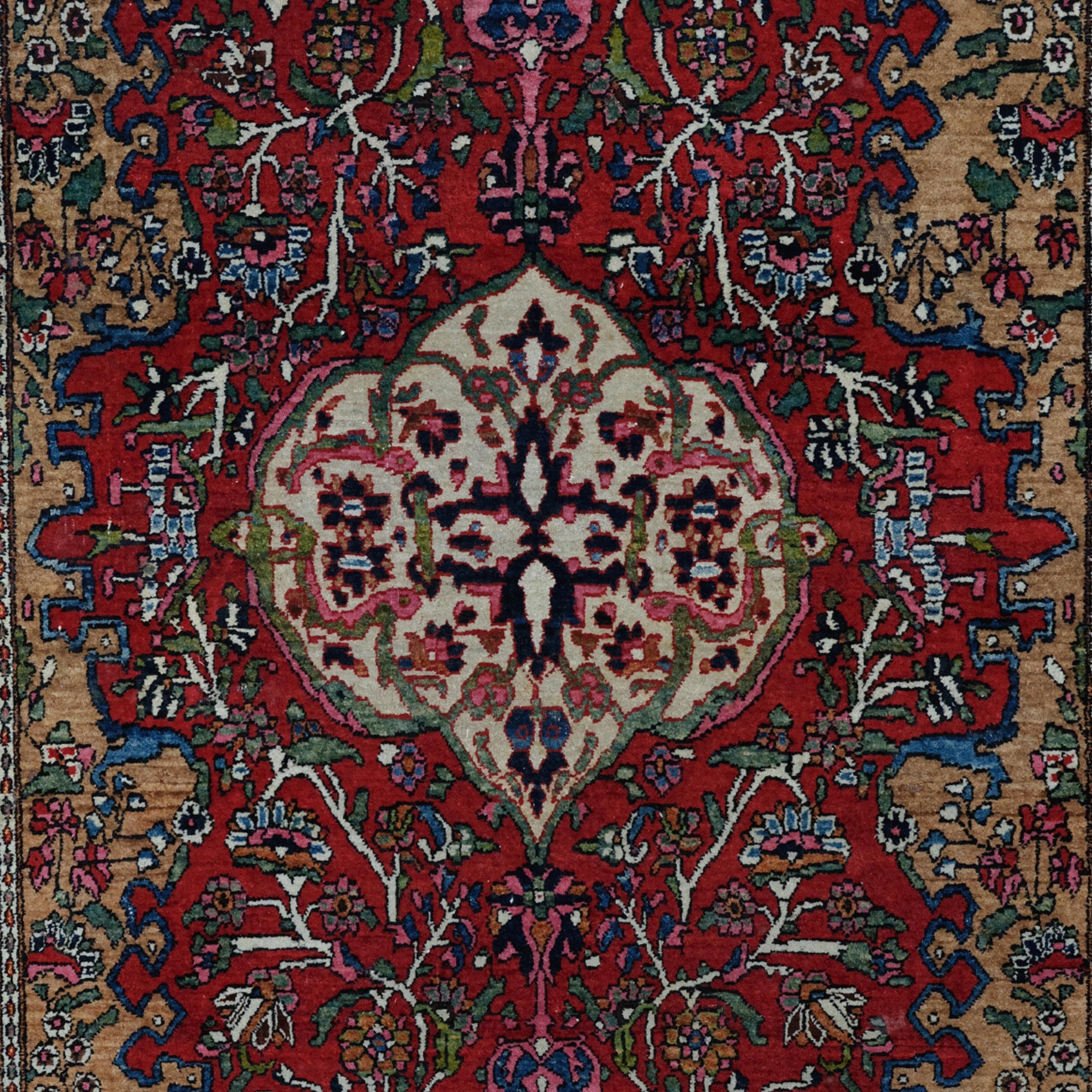 Persian Antique Isfahan Rug - 19th Century Isfahan Rug, Antique Rug, Handwoven Rug For Sale