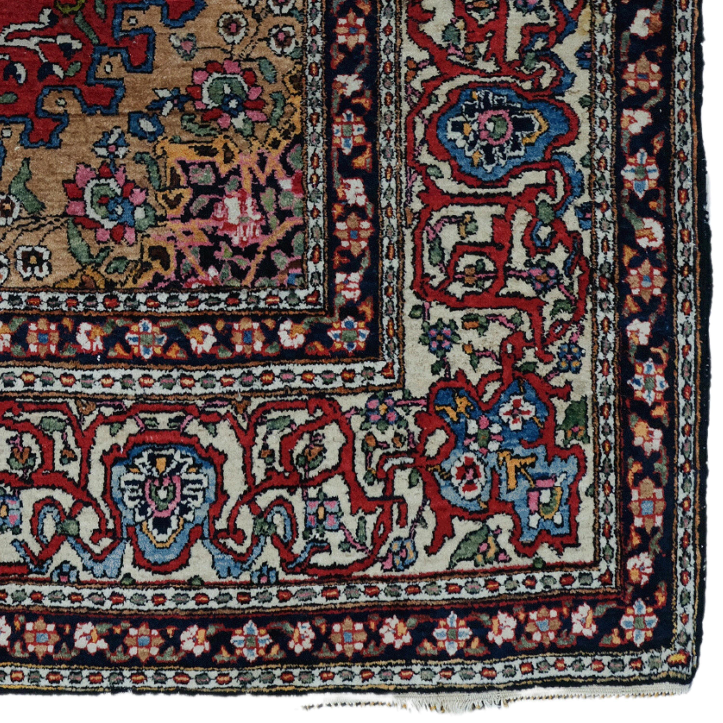 Wool Antique Isfahan Rug - 19th Century Isfahan Rug, Antique Rug, Handwoven Rug For Sale