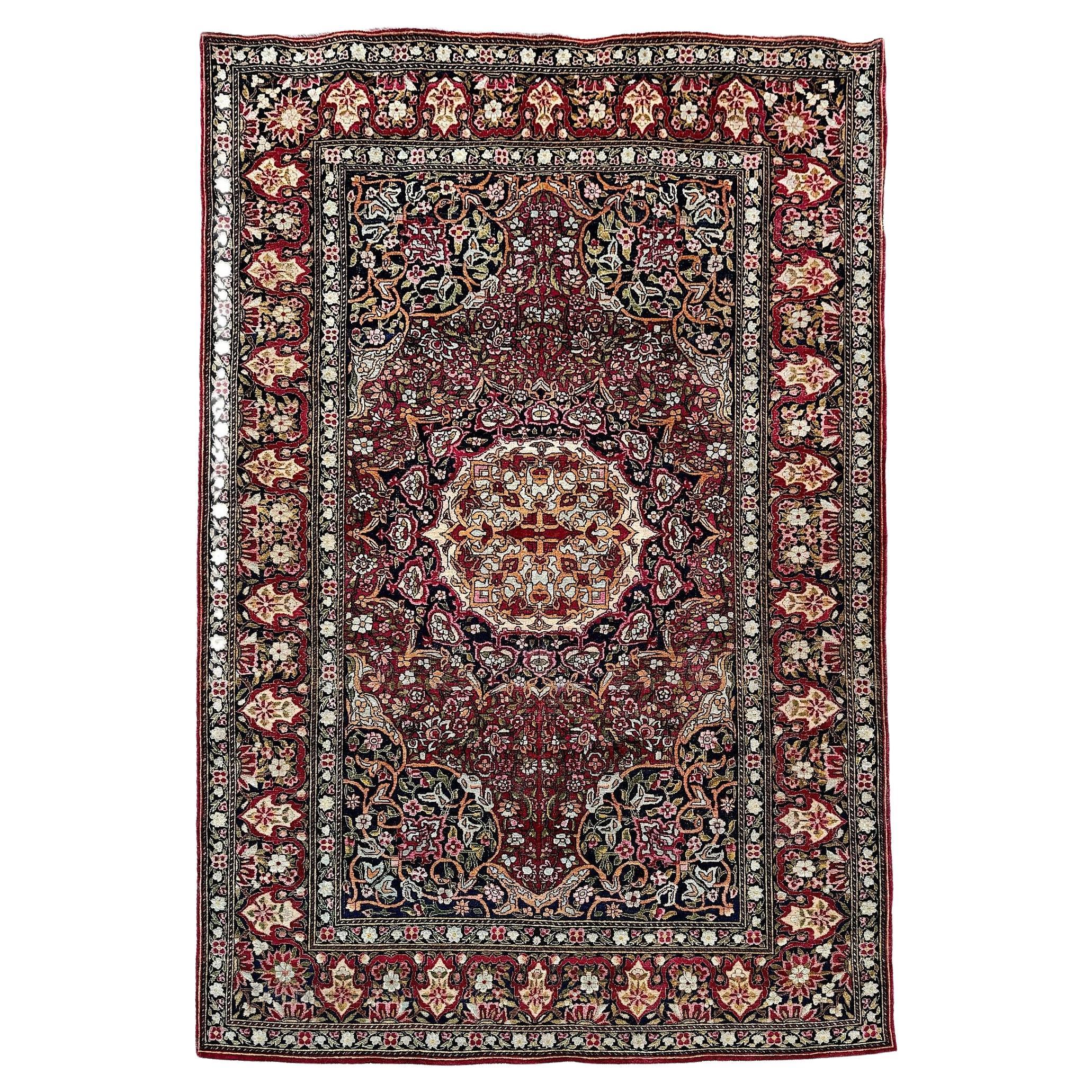 Antiker Isfahan-Teppich 2,09 m x 1,39 m im Angebot