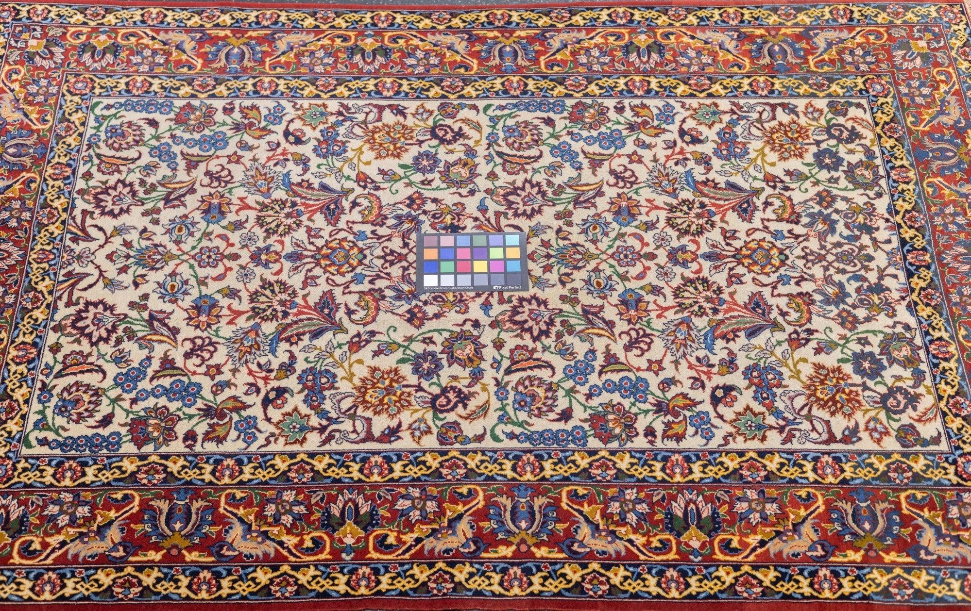 Antique Isfahan Rug 3'5'' x 5'2'' For Sale 4