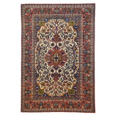 Isfahan-Teppich im Vintage-Stil, 4'10'' x 7'2''