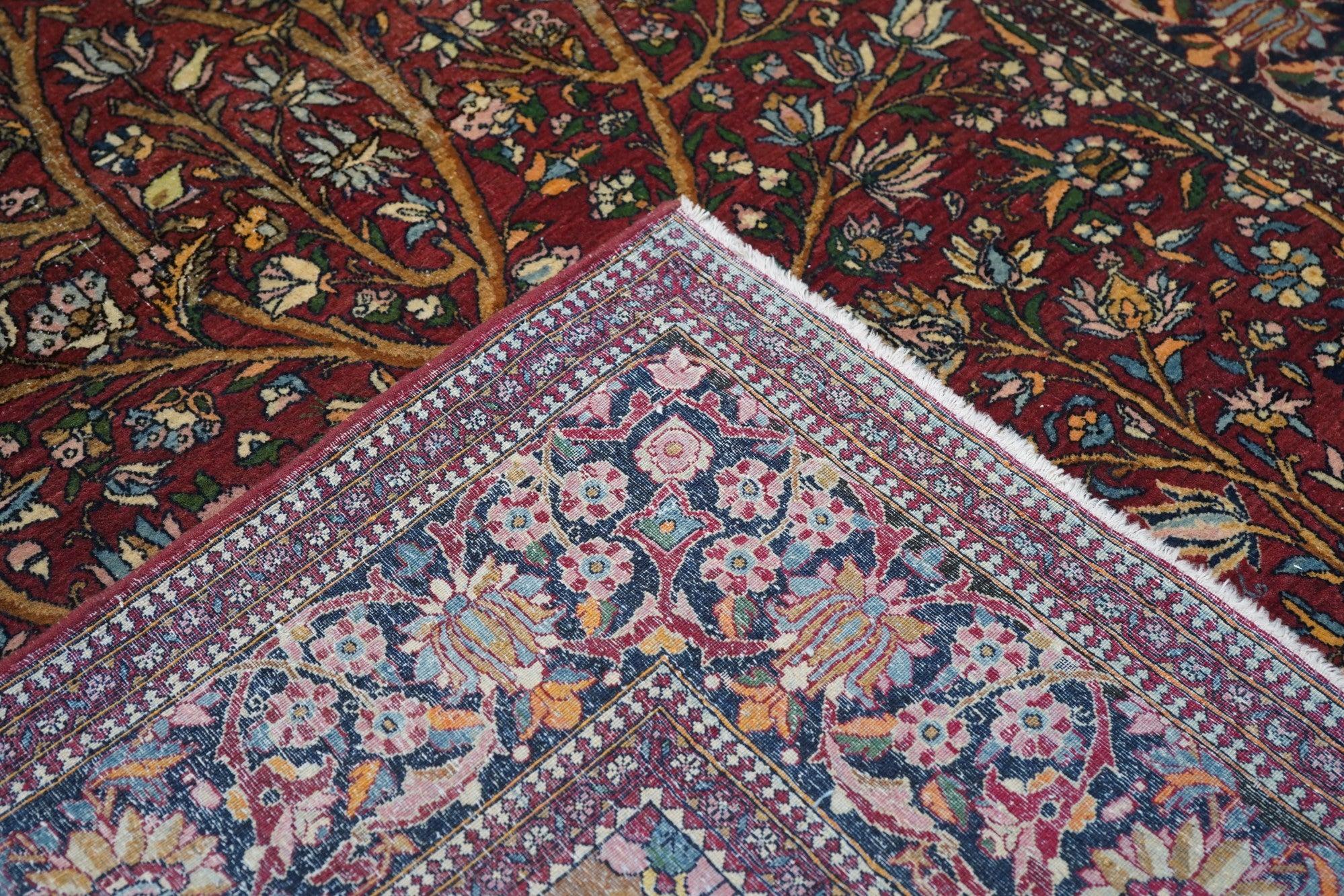 Alfombra antigua Isfahan 4'7'' x 7'1'' en venta 3