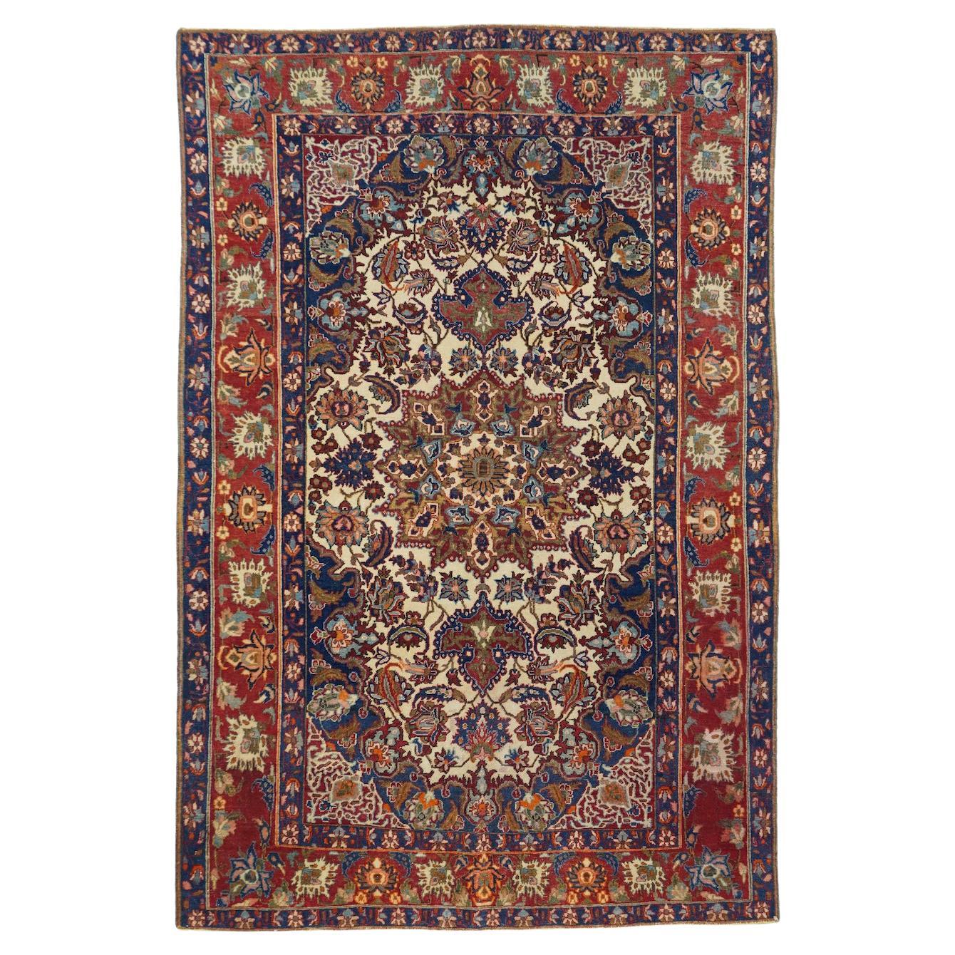 Tapis d'Ispahan ancien 4'9'' x 7'5''