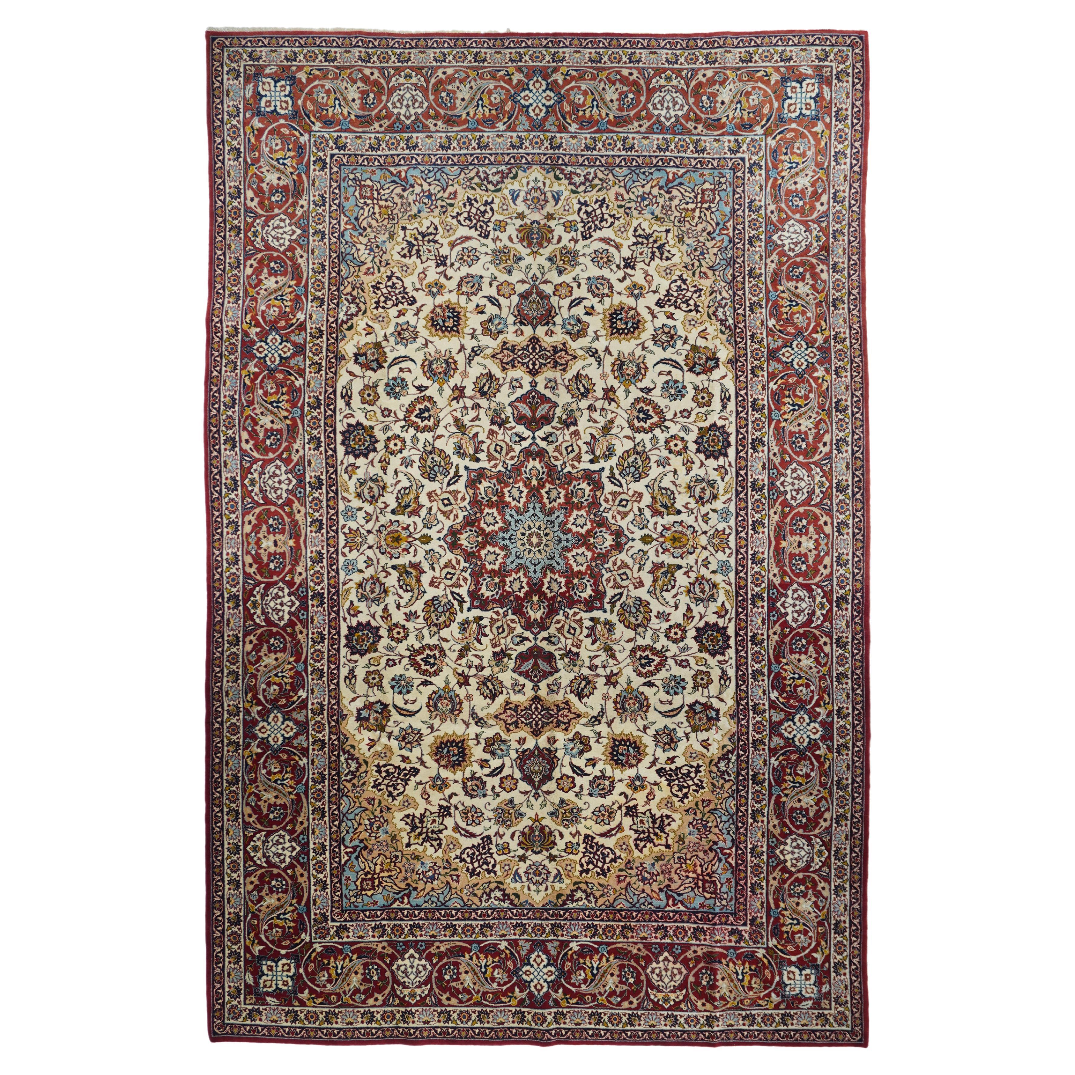 Antique Isfahan Rug For Sale