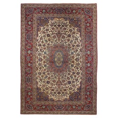 Antiker Isfahan-Teppich 7'3'' x 10'6''