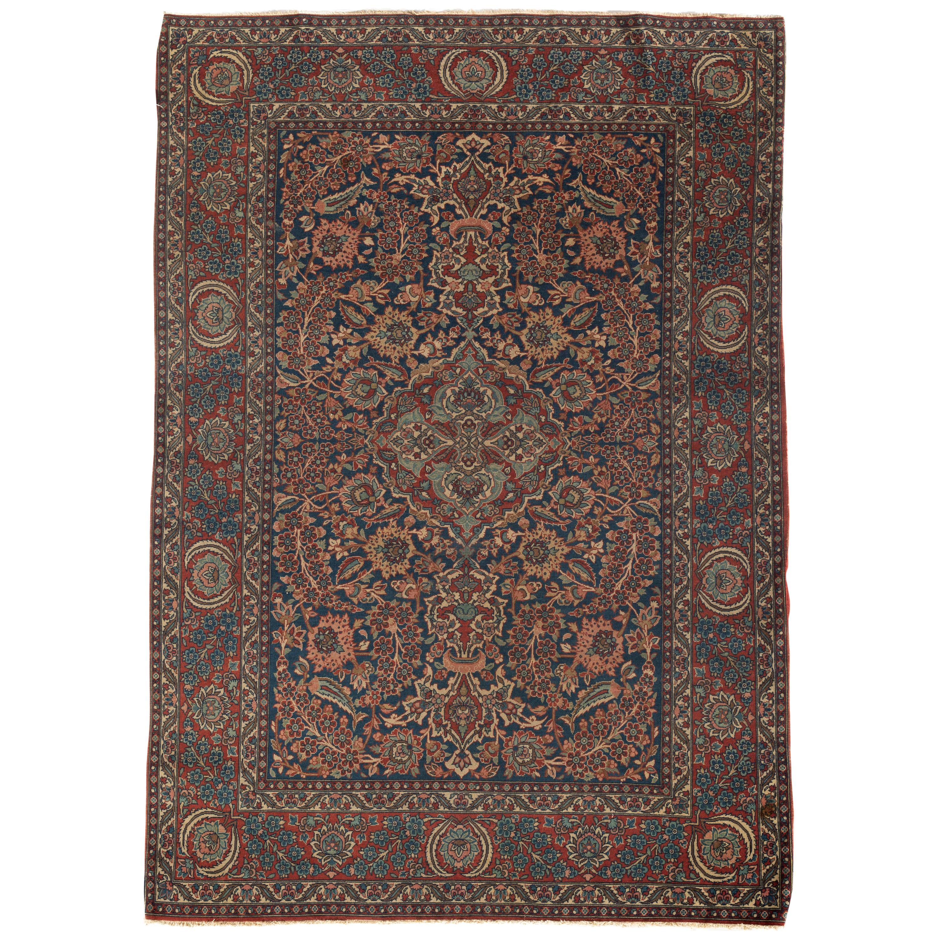 Antique Isfahan Rug, circa 1880  For Sale
