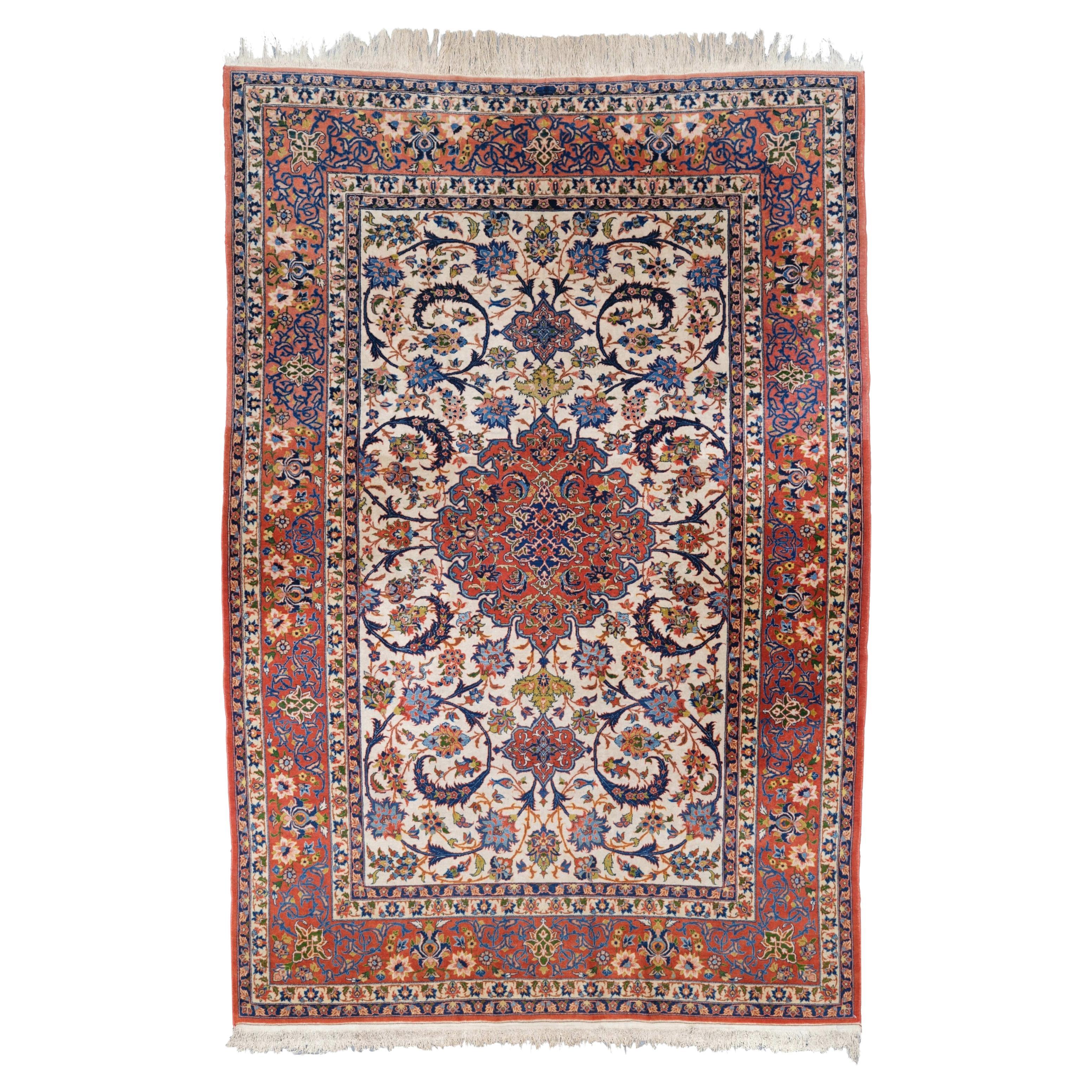 Antique Isfahan Rug - Late of 19th Centıry Isfahan Rug For Sale