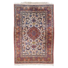 Antiker Isfahan Teppich - Spätes 19. Jahrhundert Isfahan Teppich