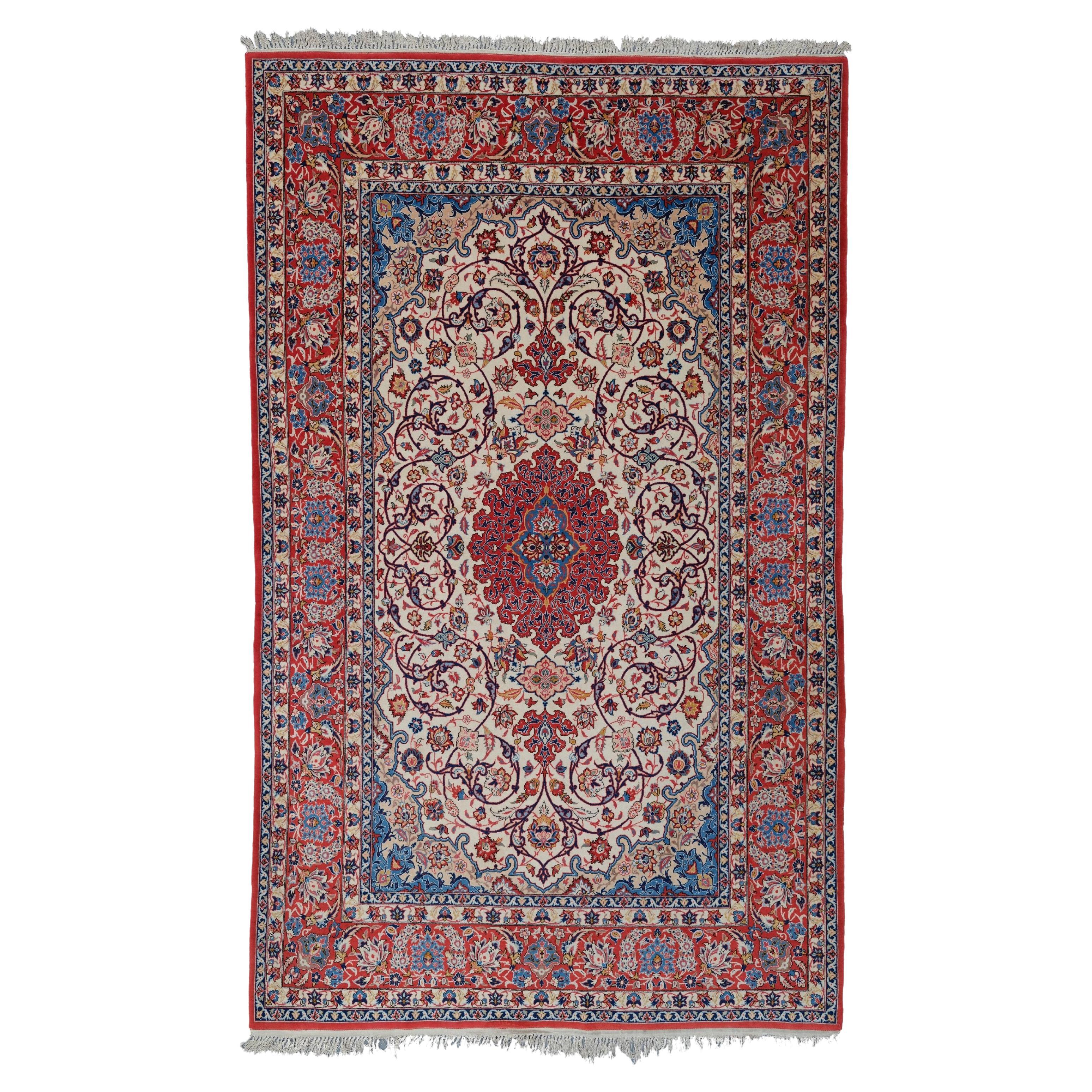 Antique Isfahan Rug - Late of 19th Century Isfahan Rug, Antique Rug, Vintage Rug