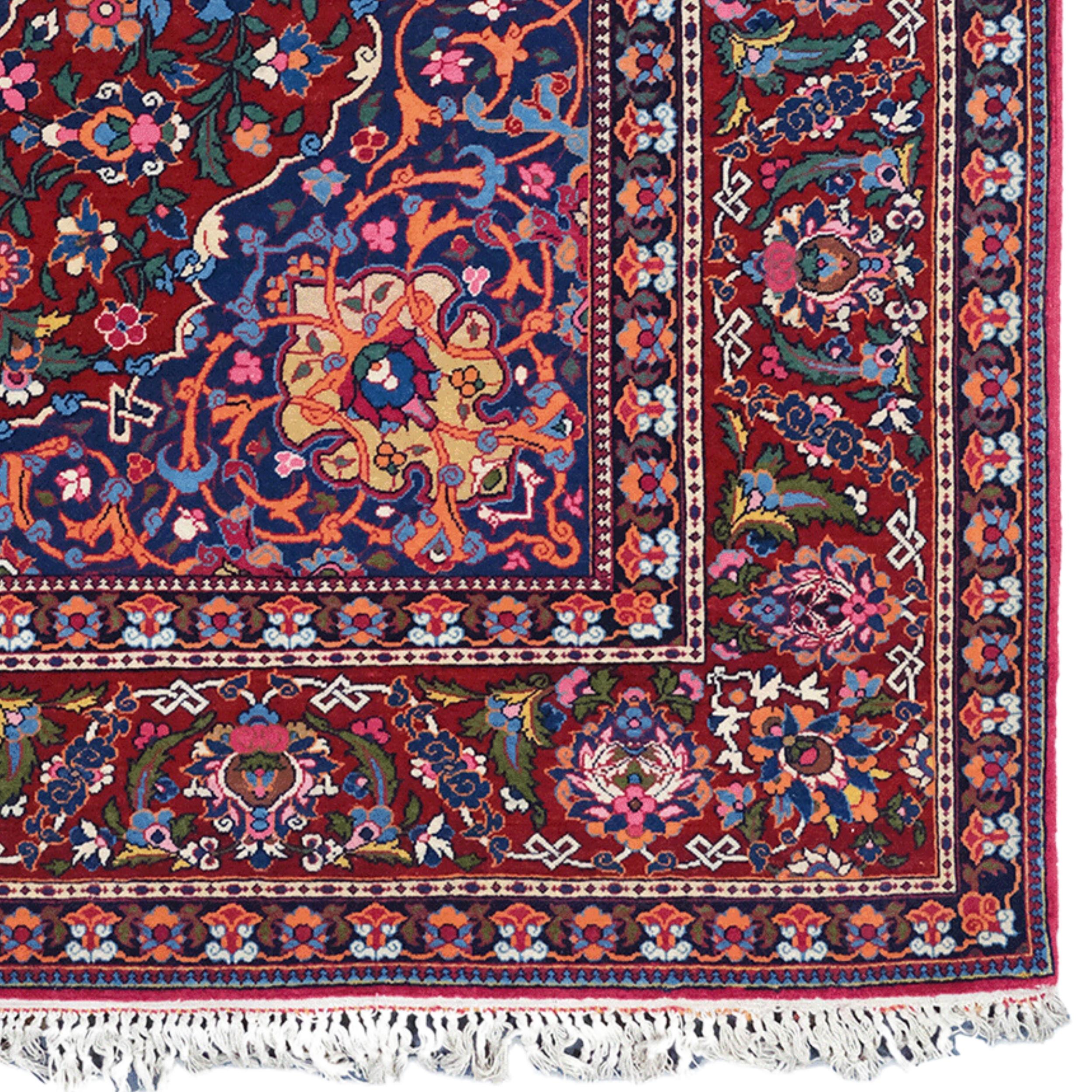 Antiker Isfahan-Teppich - Persischer Isfahan-Teppich des späten 19. Jahrhunderts im Angebot 1