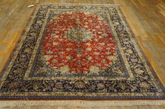 Antique Isfahan Silk Rug 5' 5" x 8' 0"