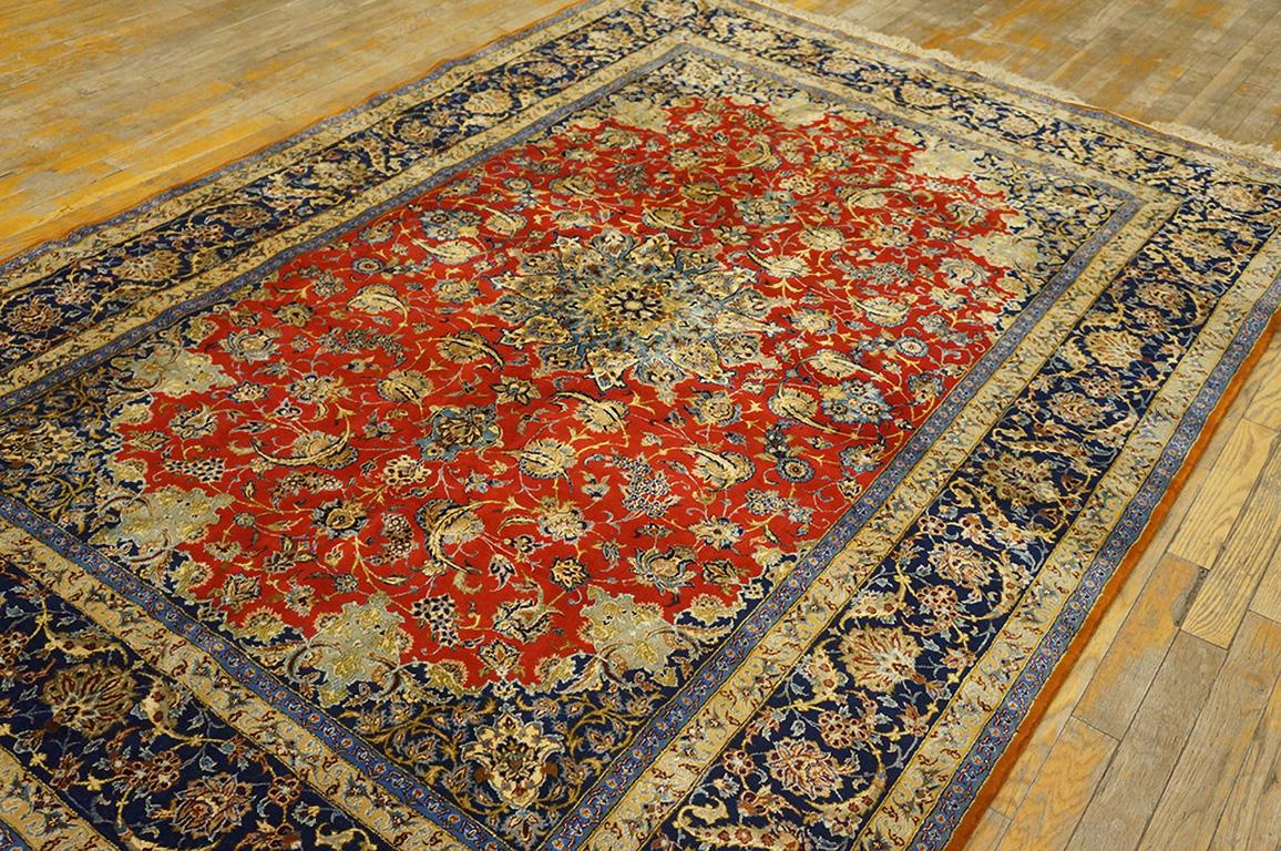 Persian Antique Isfahan Silk Rug 5' 5