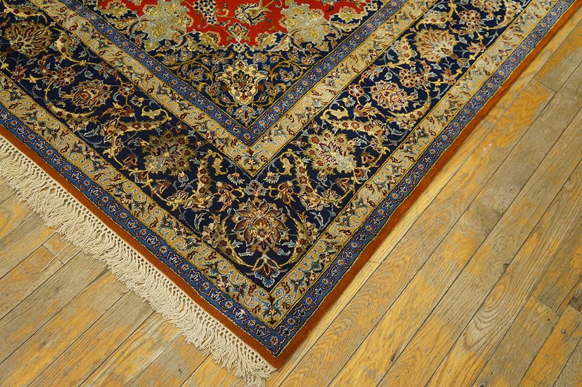 Hand-Knotted Antique Isfahan Silk Rug 5' 5
