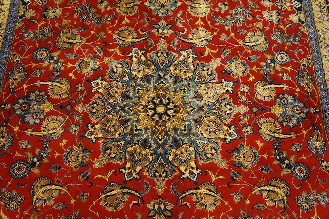 Antique Isfahan Silk Rug 5' 5
