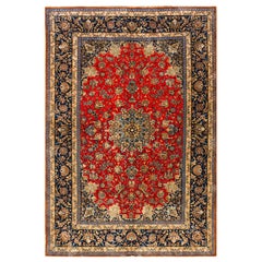 Tapis d'Ispahan ancien en soie de 5' 5"" x 8' 0"" 