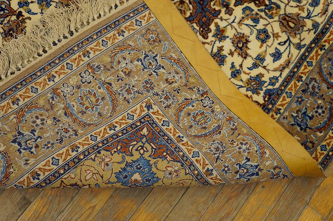 Hand-Knotted Antique Isfahan, Silk Rug 3' 6'' x 5' 9'' For Sale