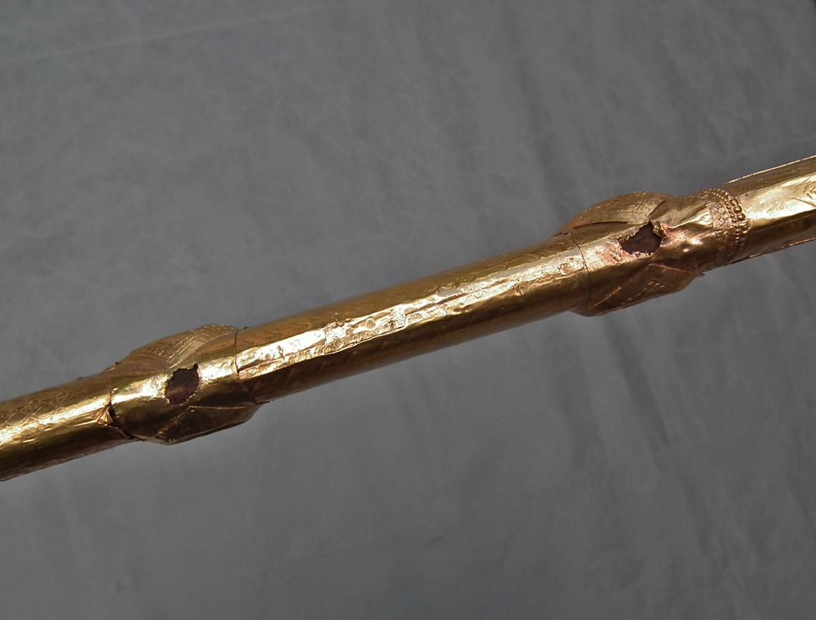 Antique Islamic Arab Sword Solid 22k Gold Mounts Damascus Steel Mughal Shamshir For Sale 2