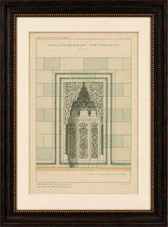 Antique Islamic Architectural Print, Ottoman Niche Design, Bursa Turkey, 1924