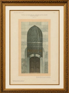 Antique Islamic Architecture Print, Green Tomb Portal Bursa, Raymond 1924