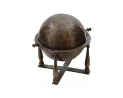 Large Antique Islamic Brass Celestial Globe On A Stand