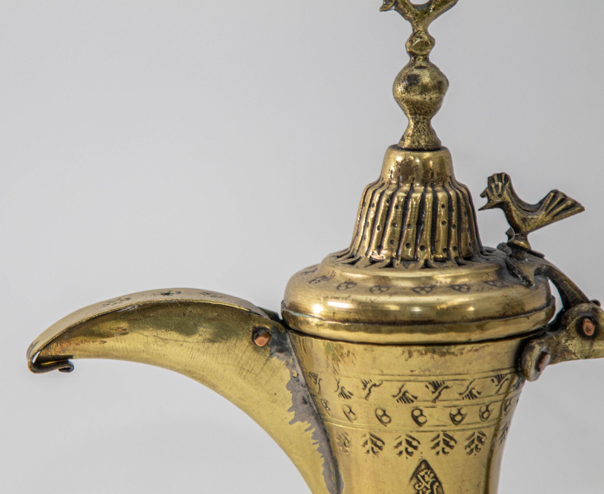antique brass turkish coffee pot