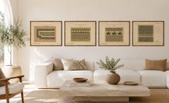 Antique Islamic Geometric Ornament Prints, Set of Four, Konya & Anatolia, 1924