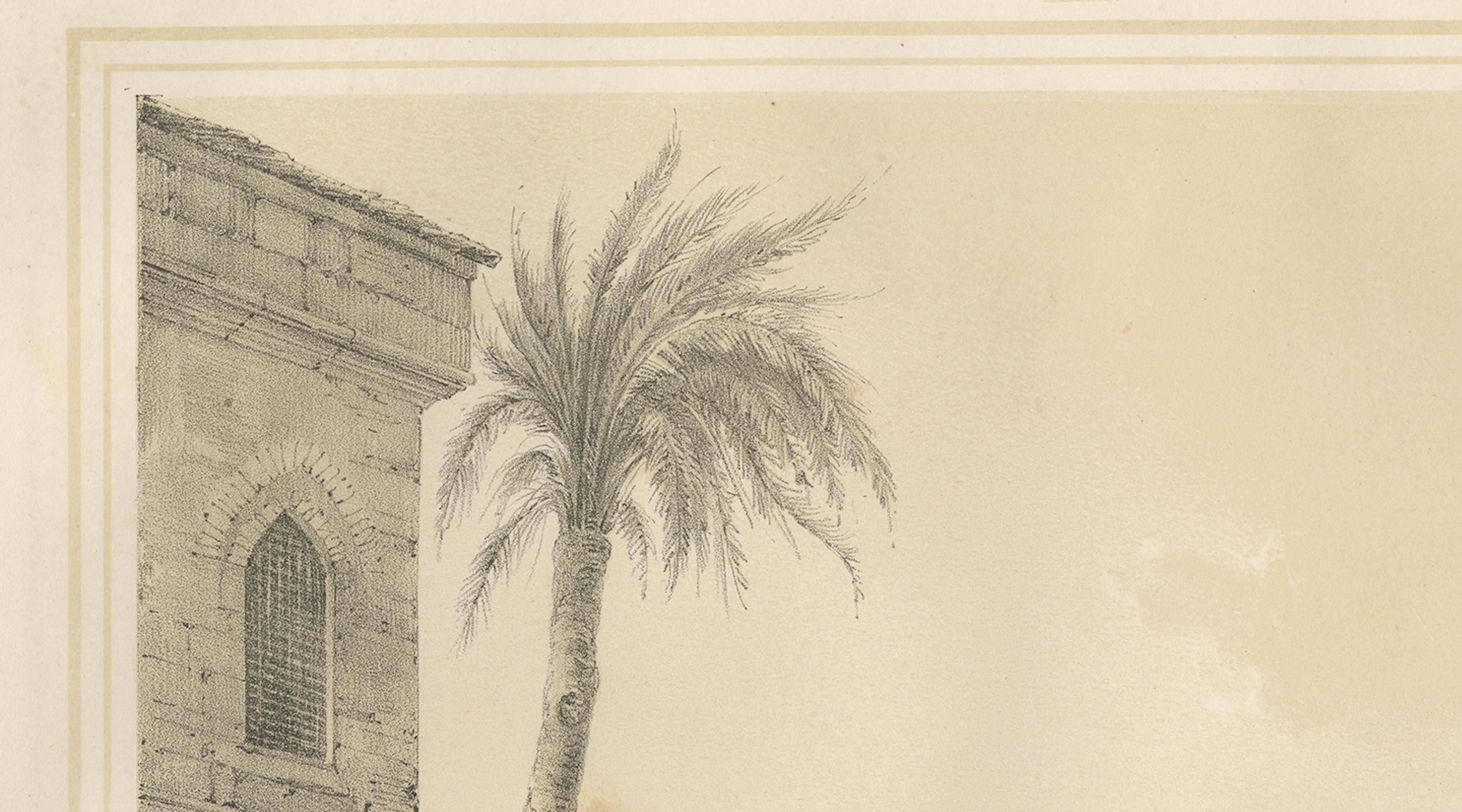 Antike islamische Lampen und Wasserpfeifen Objektstudie, Maximilian Ägypten 1846

Dieser sehr detaillierte orientalistische Referenzstich aus dem 19. Jahrhundert stellt ein umfassendes visuelles Inventar islamischer Haushalts- und