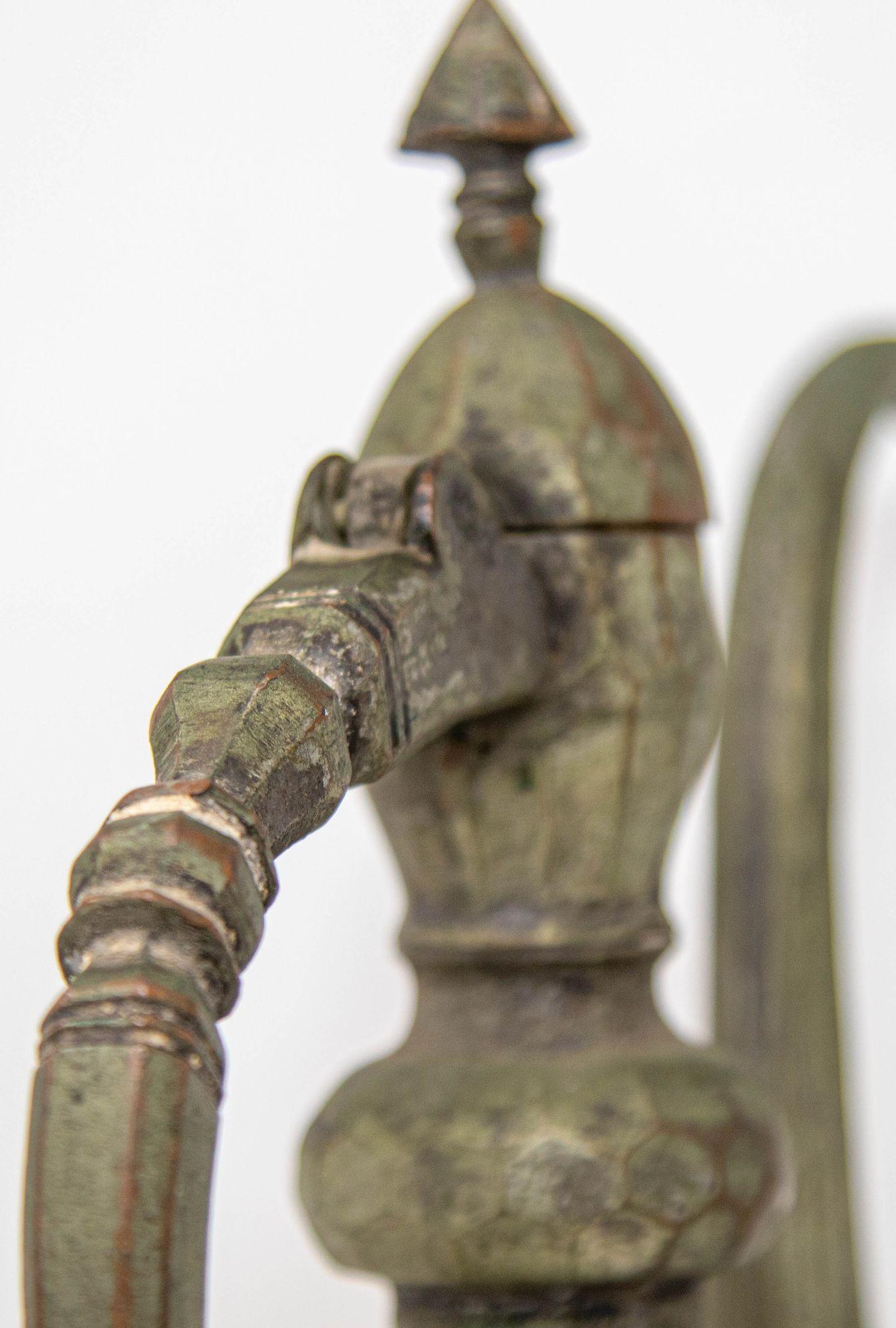 Antique Islamic Middle Eastern Qajar Persian Tinned Metal Ewer 19th Century For Sale 8