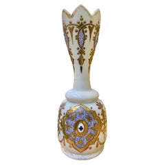 Antique Islamic Opaline Enamelled Vase, 19th Century