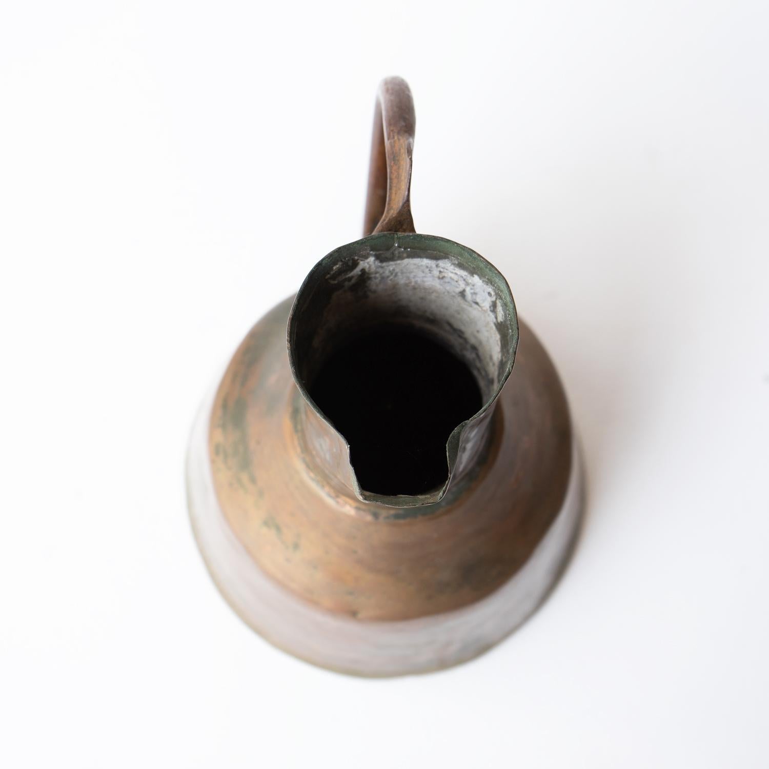 Antique Islamic Primitive Copper Water Jug Ewer, Ottoman Empire, 19th Century For Sale 4